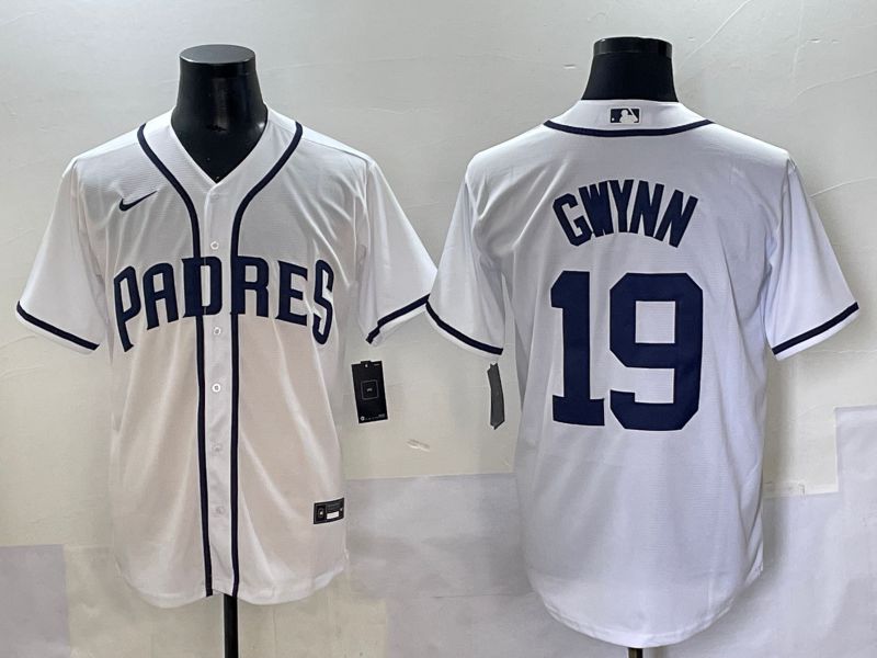 Men 2025 San Diego Padres #19 Gwynn White Game Nike MLB Jersey style 21